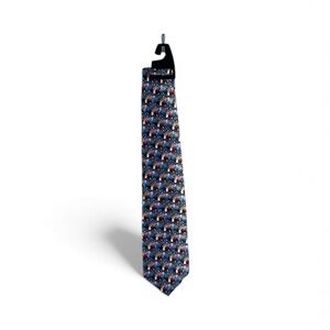 Jerry J Garcia Silk Tie Mens Blue Purple Abstract Geometric Necktie Made USA